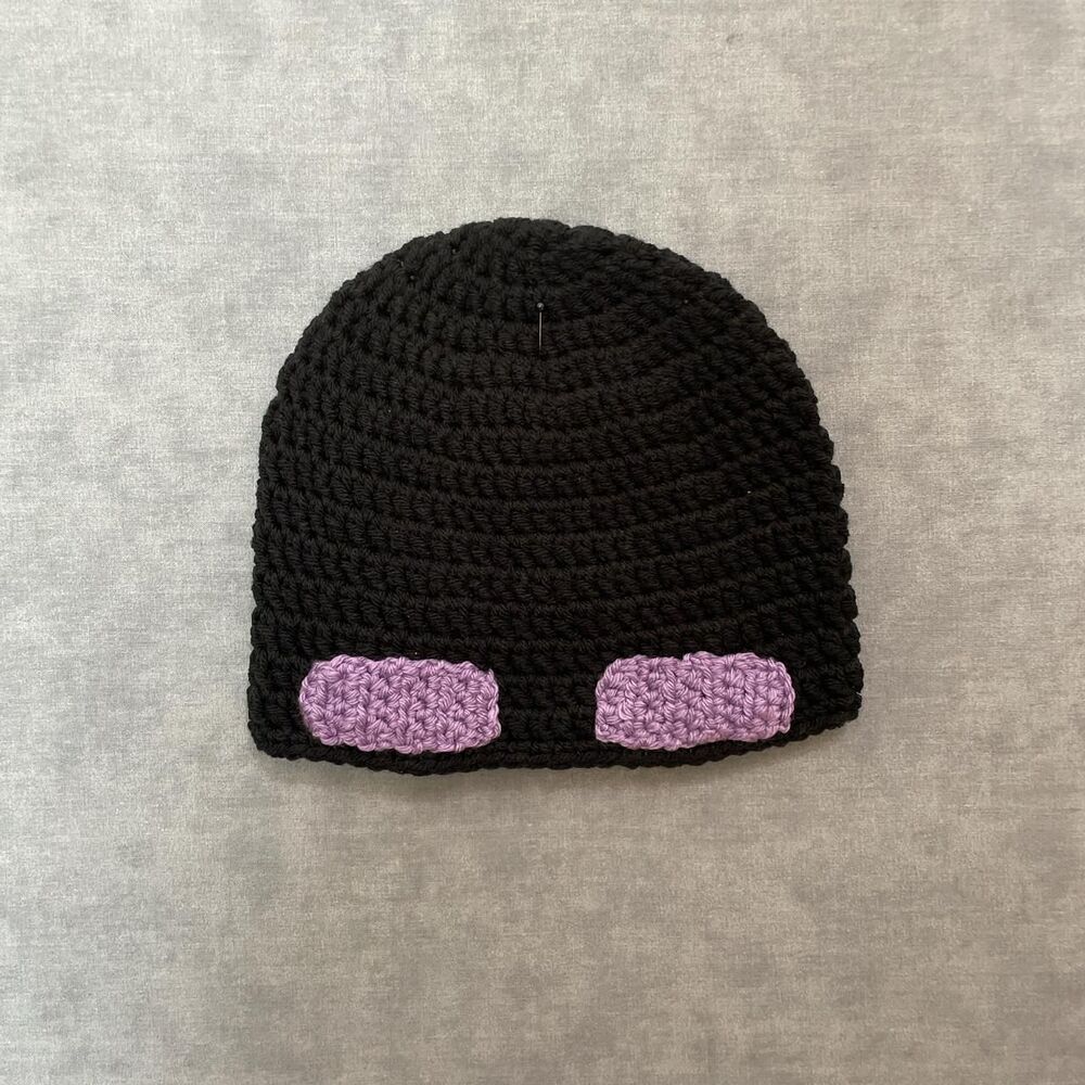 Minecraft Enderman handmade crochet beanie